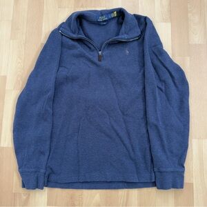Polo by Ralph Lauren Navy Quarter-Zip Sweater Mens Large